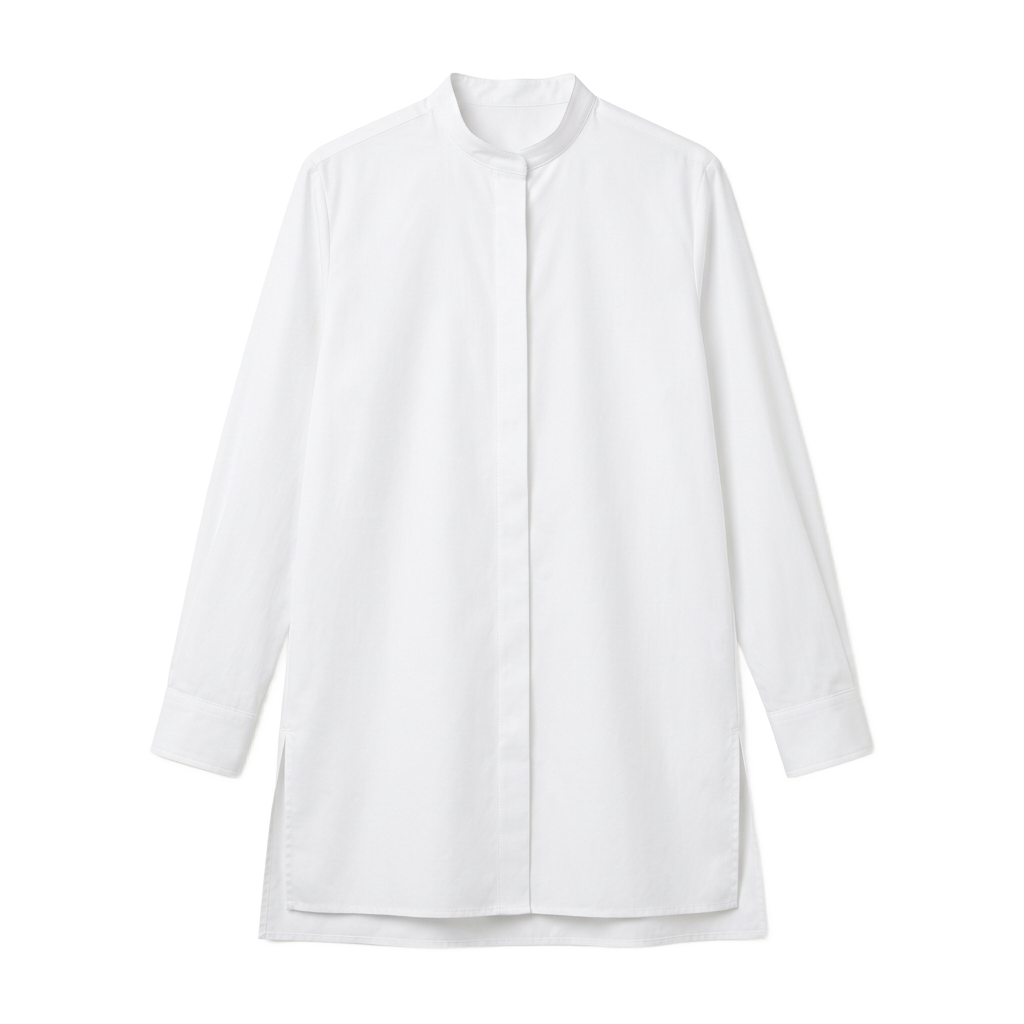Band Collar Tunic Shirt