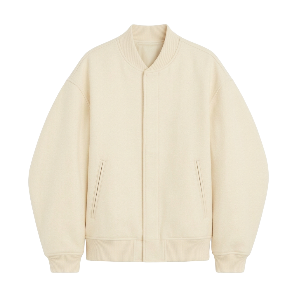 Cloud Neutral Varsity Jacket
